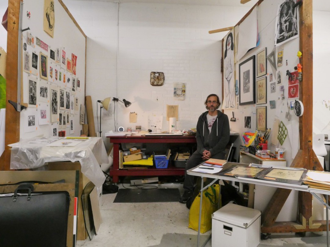 Bruno Nadalin’s art studio at #313gallery – #jcast2015 #downtownjc stop #28 #brunonadalin