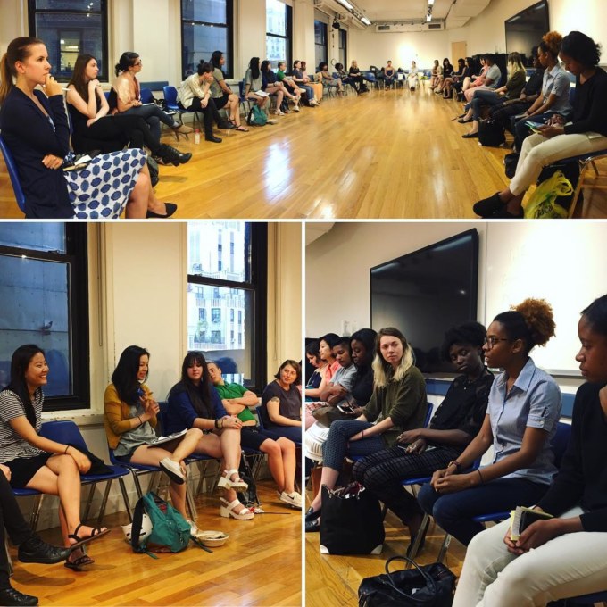 Lovely ladies & thought provoking discussions from last night’s fantastic #nycwomenfilmmakers meetup! #thefutureisfemale
