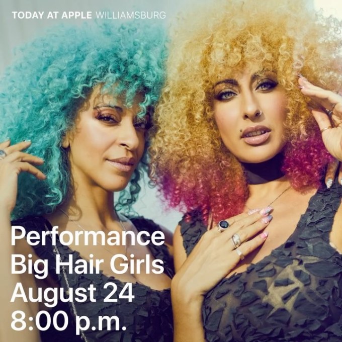 Tonight! Free @bighairgirls musical performance and #bhgyaskween #musicvideo premiere at the Apple Store in Williamsburg. Come celebrate & dance with us! RSVP @ link in bio. No Apple ID no worries-just show up.
